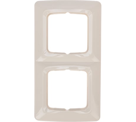 Рамка для розеток KRANZ 2-постовая, бежевая KR-78-0256