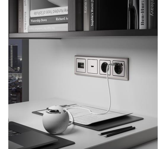 Накладка для розетки hdmi WERKEL глянцевый никель a040418