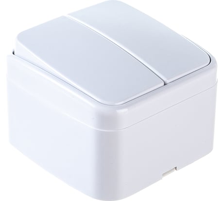 Двухклавишный выключатель, белый UNIVersal Электра 0031