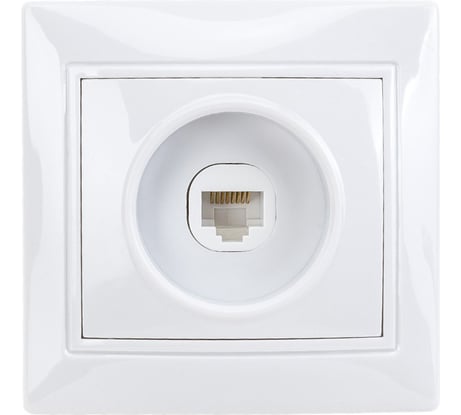 Компьтерная розетка, белая UNIVersal Севиль C0051