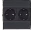 Блок розеток NAVAKO aspect anthracite 12052 1