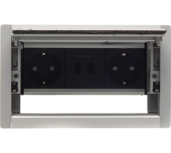 Блок розеток NAVAKO sash silver 12013