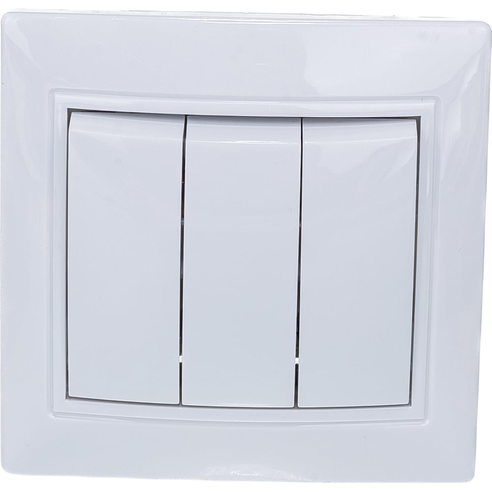 Трехклавишный выключатель, белый UNIVersal Севиль C0043 - выгодная цена ...