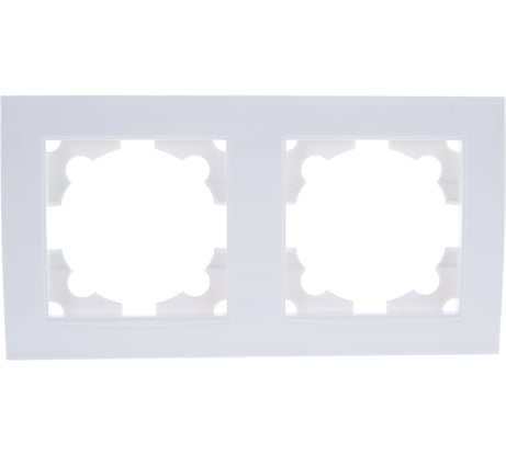 Двухместная горизонтальная рамка, белая UNIVersal Бриллиант 7947465