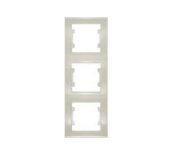 Трехместная вертикальная рамка, слоновая кость UNIVersal Бриллиант 7948691