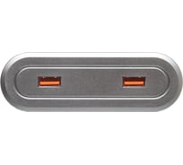 Блок розеток NAVAKO stripe smooth silver 12026