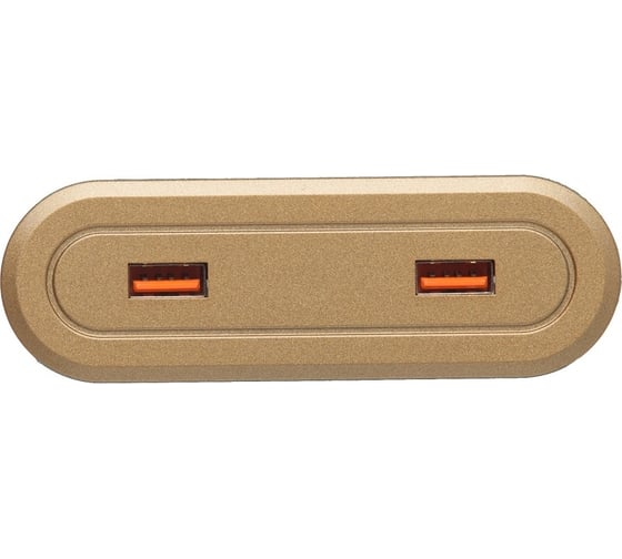 Блок розеток NAVAKO stripe smooth gold 12027