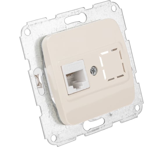 Механизм компьютерной розетки KRANZ rj45 с/у бежевый KR-78-0253