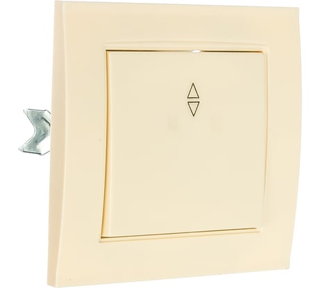 Одноклавишный проходной выключатель, слоновая кость UNIVersal Бриллиант 7948592