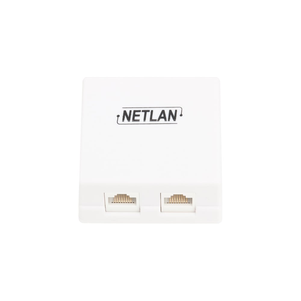 Настенная розетка, 2 порта, Кат.5e Класс D, 100МГц, RJ45/8P8C, 110 ...