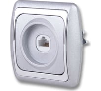 Компьютерная розетка, мет/серебр duwi ДЕЛЬТА 26298 5