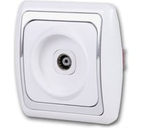 Телевизионная розетка, бел/серебр duwi ДЕЛЬТА 26185 8