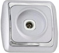 Телевизионная розетка, мет/серебр duwi ДЕЛЬТА 26278 7