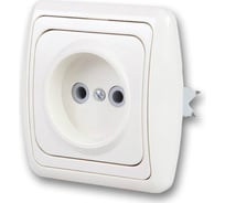 Одноместная розетка скрытой проводки без заземления, бел/бел duwi ДЕЛЬТА 23541 5