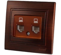 Компьютерная розетка Lezard MIRA двойная маун 701-0404-141