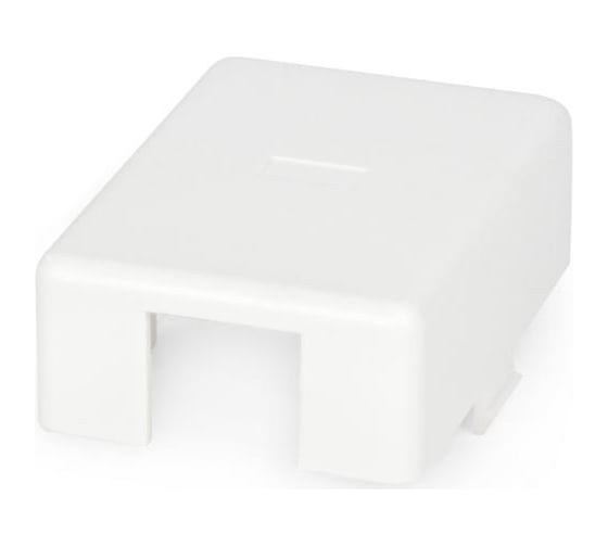 Телефонная одинарная, внешняя розетка RJ-12 6P4C белая Hyperline SB-1-6P4C-C2-WH 15846