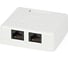 Компьютерная двойная, внешняя розетка RJ-45 8P8C категория 5e Dual IDC Hyperline SB2-2-8P8C-C5e-WH 28062 1