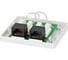 Компьютерная двойная, внешняя розетка RJ-45 8P8C категория 5e Dual IDC Hyperline SB2-2-8P8C-C5e-WH 28062 2