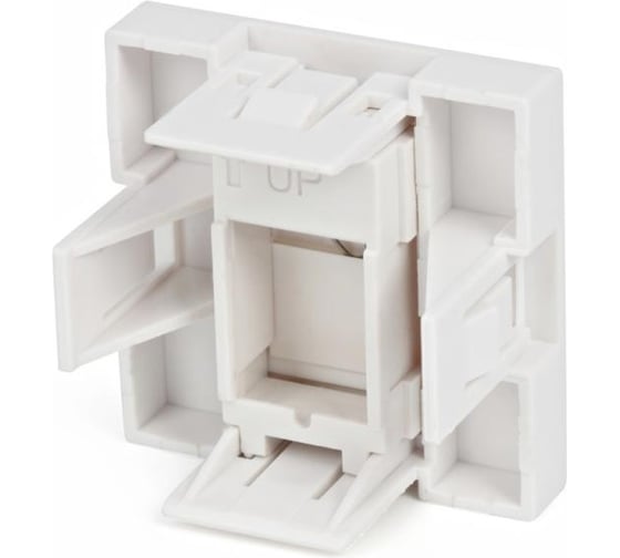 Вставка 45x45 аналог Mosaic для 1 модуля формата Keystone Jack со шторкой Hyperline SIP2-1K-M45-45 35207