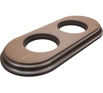 2-местная рамка Мезонинъ деревянная, для скрытой установки, форма - овал, цвет - темный дуб, серия лахта, коллекция "сенатъ" GE70842-26