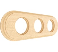 3х-местная рамка Мезонинъ деревянная для скрытой установки, форма - овал, цвет - без тонировки, серия лахта, коллекция "сенатъ" GE70843-00