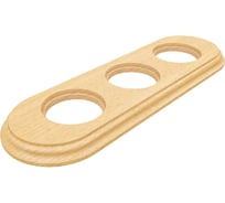 3х-местная рамка Мезонинъ деревянная для скрытой установки, форма - овал, цвет - бук натуральный, серия лахта, коллекция "сенатъ" GE70843-25