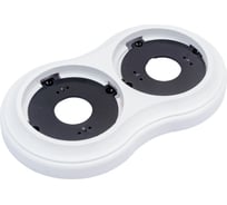 Двухместная рамка Мезонинъ, серия "аврора", цвет - белый, тм GE70832-01