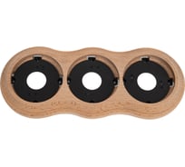 Трехместная рамка Мезонинъ, серия "аврора", цвет - без тонировки, тм GE70833-00