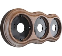 Трехместная рамка Мезонинъ, серия "аврора", цвет - темный дуб, тм GE70833-26