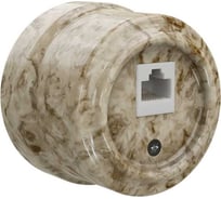 Компьютерная розетка Мезонинъ rj45, цвет - дворцовый мрамор, серия "аврора", тм GE70342-19