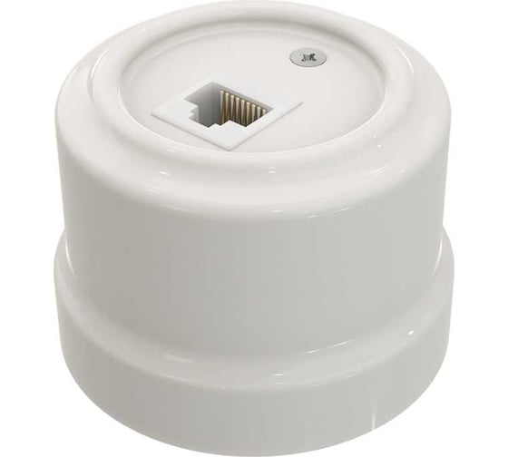 Компьютерная розетка Мезонинъ rj45, цвет - белый, серия "аврора", тм GE70342-01 1