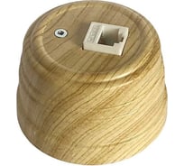 Компьютерная розетка Мезонинъ пластиковая rj45, цвет - сосна, серия усадьба, тм GE30341-11