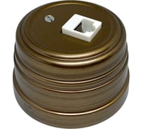 Компьютерная розетка Мезонинъ пластиковая rj45, цвет - бронза, серия усадьба, тм GE30341-36