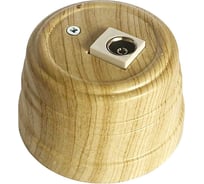 TV (SAT) розетка Мезонинъ оконечная пластиковая, цвет - сосна, серия усадьба, тм GE30321-11