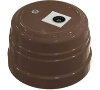 TV (SAT) розетка Мезонинъ оконечная пластиковая, цвет - какао, серия усадьба, тм GE30321-70