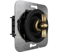 Выключатель Мезонинъ проходной для скрытой установки, цвет - черный, ручка - бронза, серия лахта, коллекция "сенатъ" GE35404-0536