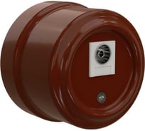 TV (SAT) розетка Мезонинъ оконечная, цвет - коричневый, серия "аврора", тм GE70322-04