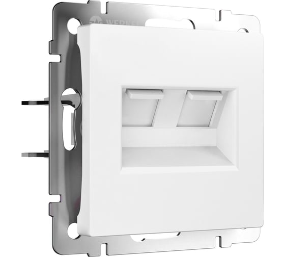Двойная ethernet розетка rj-45 WERKEL (белый матовый) a062408