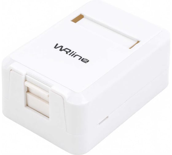Корпус настенной розетки WRline WR-MB-1 для установки 1-ой вставки типа Keystone Jack, цвет белый 505219