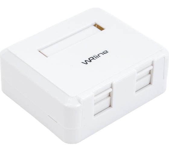 Корпус настенной розетки WRline WR-MB-2 для установки 2-х вставок типа Keystone Jack, цвет белый 505220