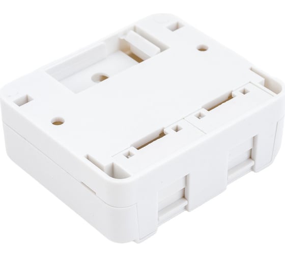 Корпус настенной розетки WRline WR-MB-2 для установки 2-х вставок типа Keystone Jack, цвет белый 505220