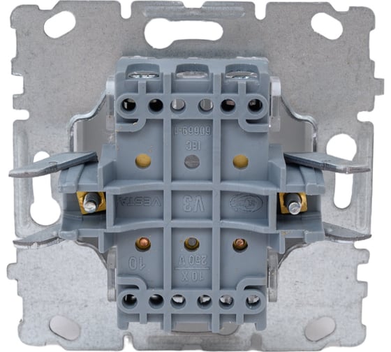 Двухклавишный выключатель Vesta Electric Silver без рамки FVK010125SRM