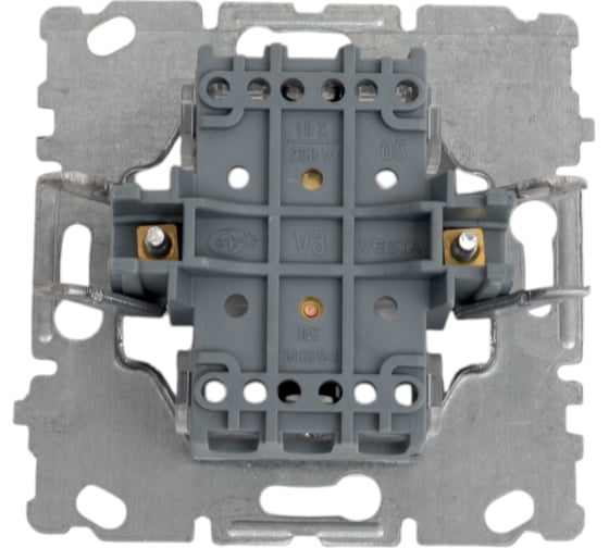 Одноклавишный выключатель Vesta Electric Silver без рамки FVK010115SRM