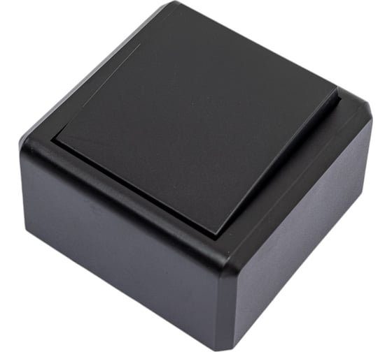 Одноклавишный выключатель Vesta Electric Mega Black FVK030102CMT