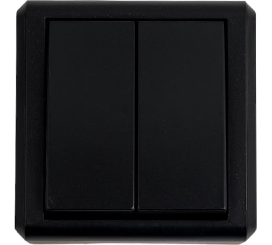 Двухклавишный выключатель Vesta Electric Mega Black FVK030202CMT