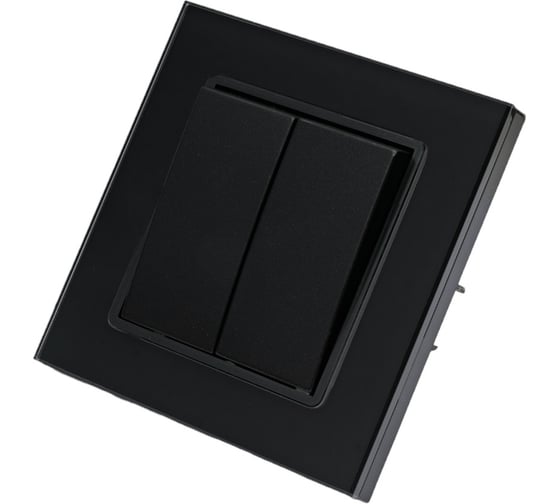 Двухклавишный выключатель Vesta Electric Exclusive Black FVK050120CHR