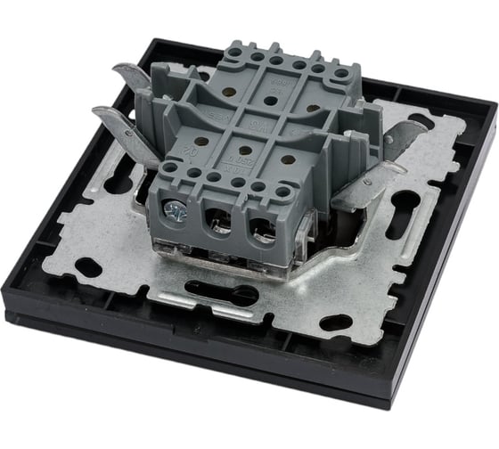 Двухклавишный выключатель Vesta Electric Exclusive Black FVK050120CHR