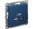 usb-розетка Systeme Electric Atlasdesign аквамарин a+с, 5в/2,4а, 2x5в/1,2а ATN001139 1