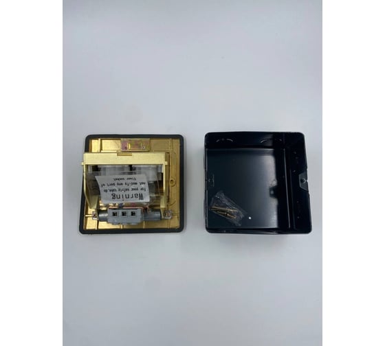 Напольная розетка Inrior розетка в пол, блок розеток в пол, золотой, на 2 EURO розетки DB-02-90