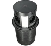 Выдвижная розетка Inrior выдвижной блок розеток встраиваемый розеточный блок 4 EURO розетки, 2 USB A, 2 USB C и беспроводная зарядка MAC-02-20